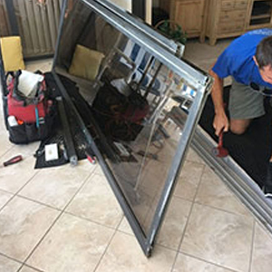 sliding glass door frame repair Dixon